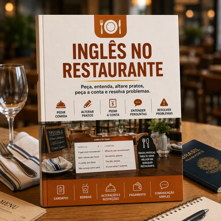 Capa do Inglês no Restaurante